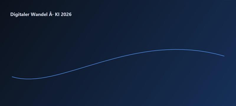 Digitaler Wandel und KI 2026 – Visualisierung von Transformation, Innovation und Technologiewandel im Unternehmen